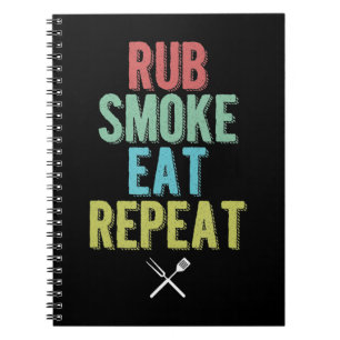Caderno Espiral Churrasco BBQ Grelha Mestre Grelhando Carne Fumant