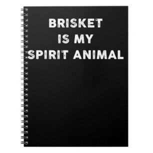 Caderno Espiral Churrasco   Brisket é o meu Espírito Animal Presen