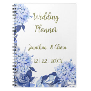 Caderno Espiral Chuva Doce Primavera roxo Floral Casamento