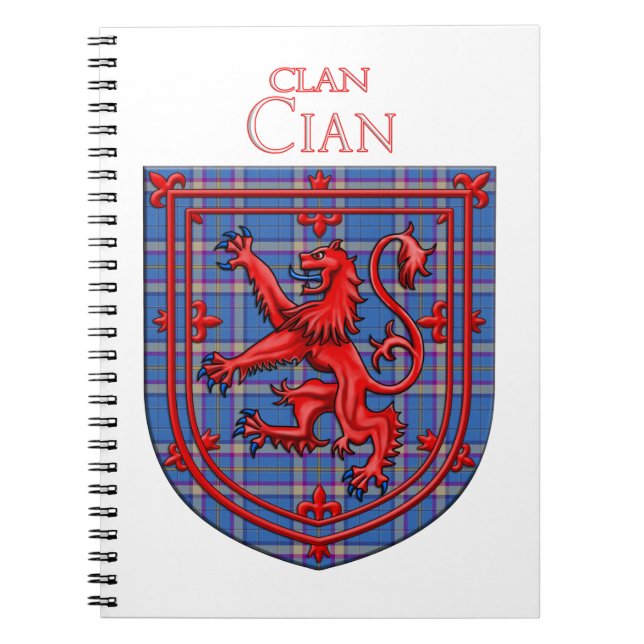 Caderno Espiral Cian de Ely Tartan Scottish Xadrez (Frente)
