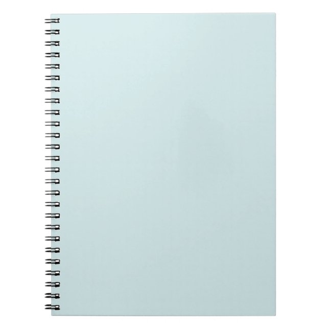 Caderno Espiral Ciano Claro Sólido Cor Simples (Frente)