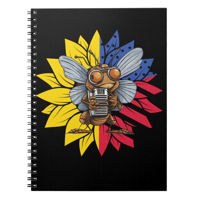 Caderno Espiral Cicada Harmonica Sunflower (Frente)