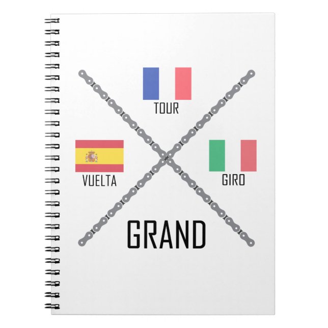 Caderno Espiral Ciclismo Grande Tours (Frente)