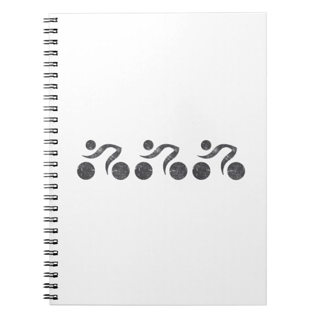 Caderno Espiral Ciclistas em Cinzas (Frente)