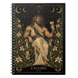 Caderno Espiral Cíclope, Arte do Tarot Starlit