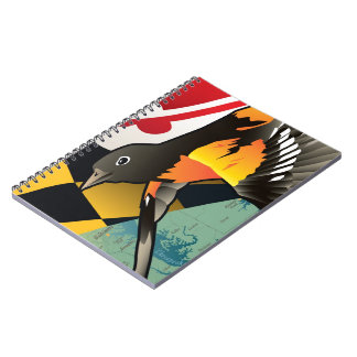 Caderno Espiral Cidadão Oriole, pássaro de estado de Maryland