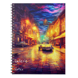 Caderno Espiral Cidade antiga do Vintage