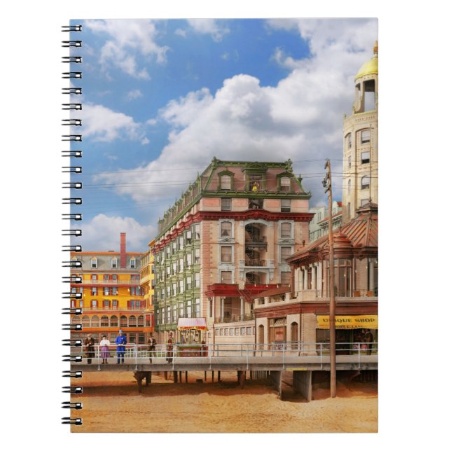 Caderno Espiral Cidade - Atlantic City, NJ - O Hotel Dennis 1908 (Frente)