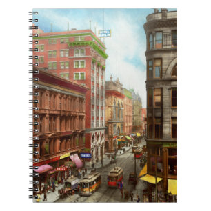 Caderno Espiral Cidade - Cincinnati, OH - O coração da cidade 1907