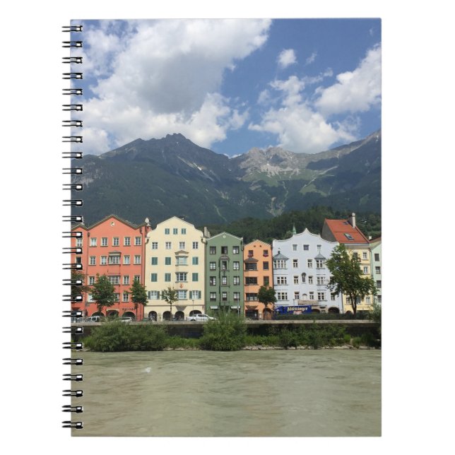 Caderno Espiral Cidade de Innsbruck, Áustria, no Tirol (Frente)