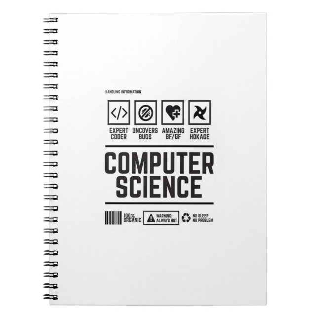 Caderno Espiral ciência da computação (Frente)