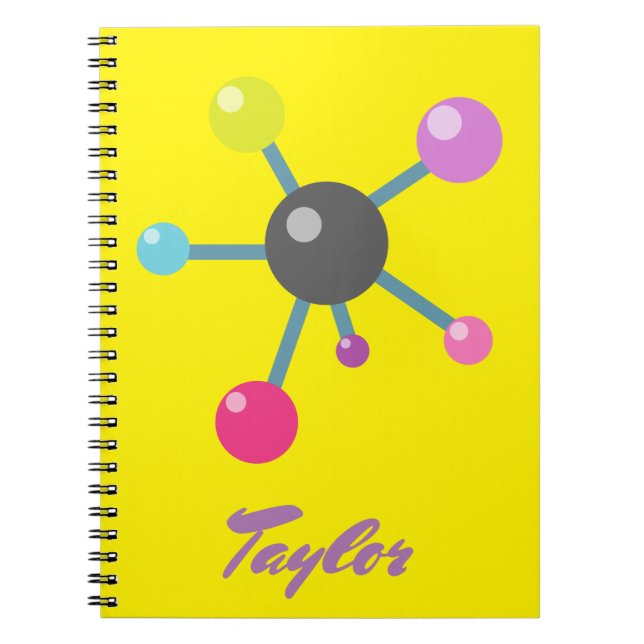 Caderno Espiral Ciência das Moléculas Brilhantes (Frente)