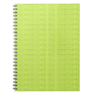 Caderno Espiral Ciência é Verdadeiro contorno moderno da tipografi