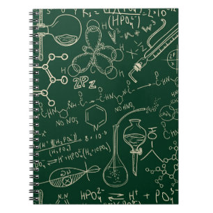 Caderno Espiral Ciência, química, padrão de laboratório de safra