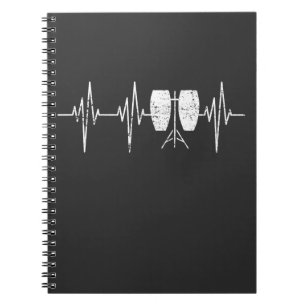 Caderno Espiral Cilindro do Conga - pulsação do coração afligi