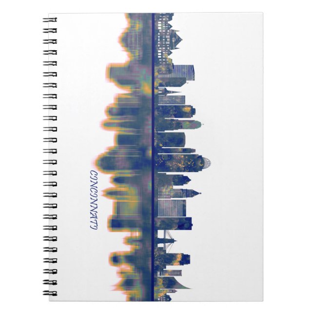 Caderno Espiral Cincinnati Skyline (Frente)