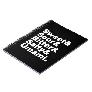 Caderno Espiral Cinco gostos básicos