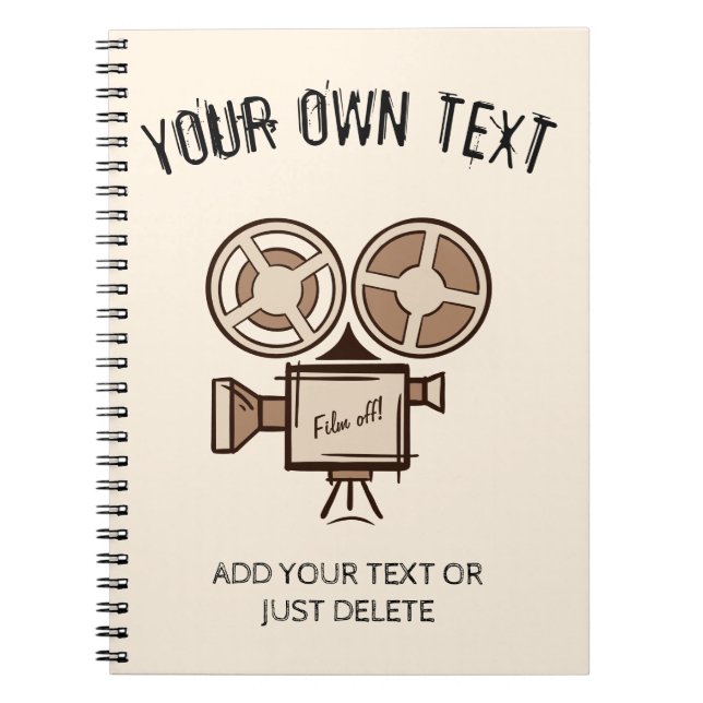 Caderno Espiral Cineasta, produtor de filmes, diretor, ator. (Frente)