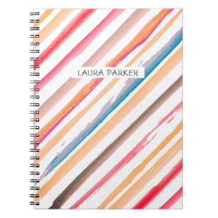 Caderno Espiral Cintura Profissional Mínima Cinzenta Laranja Cor-d