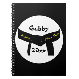 Caderno Espiral Cinturão negro do futuro das artes marciais