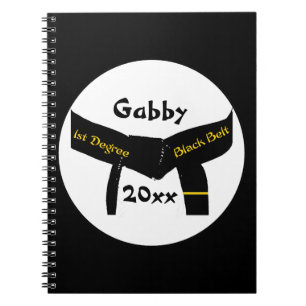 Caderno Espiral Cinturão negro do primeiro grau das artes marciai