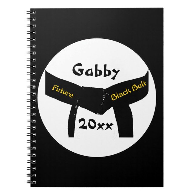Caderno Espiral Cinturão Negro Futuro das Artes Marciais (Frente)