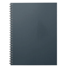 Caderno Espiral Cinza Carvão Clássico Cor Sólida Minimalista
