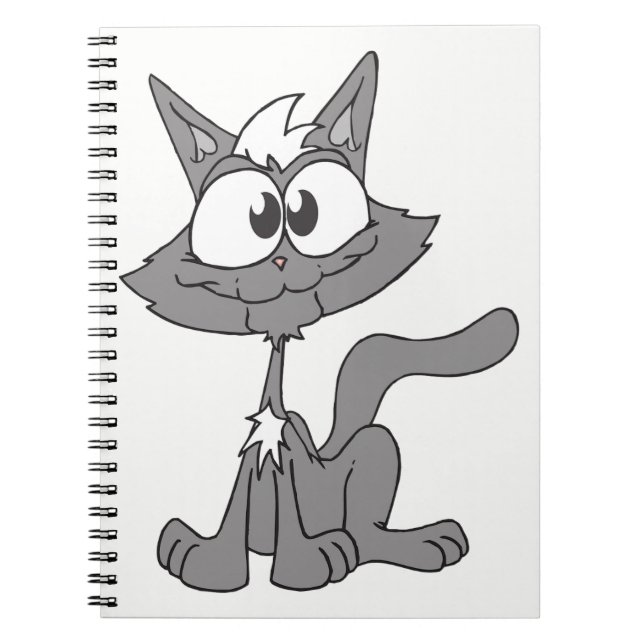 Caderno Espiral Cinza Cat (Frente)