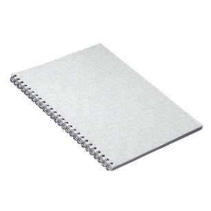 Caderno Espiral Cinza Claro Floral Geométrico   Padrão Moderno de 