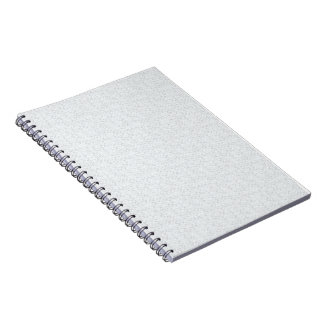 Caderno Espiral Cinza Claro Floral Geométrico | Padrão Moderno de