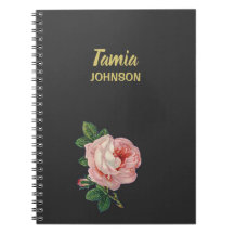 Cinza de nome personalizado de flor rosa