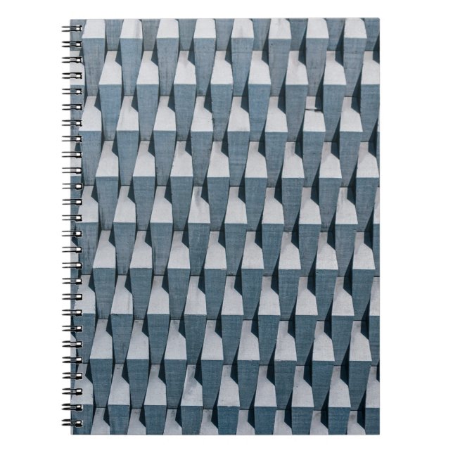 Caderno Espiral Cinza e ilustração branca (Frente)