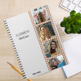 Caderno Espiral Cinza Foto Booth - Trendy Modern Personalizado