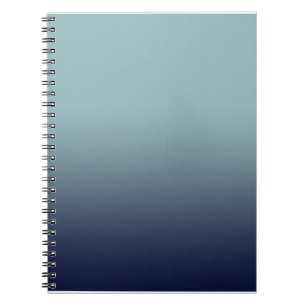 Caderno Espiral Cinza-gradiente azul.