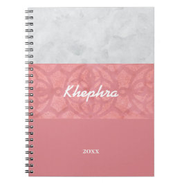 Caderno Espiral Cinza rosa-rosa-rosa-roxa Nome de Água e Ano Não