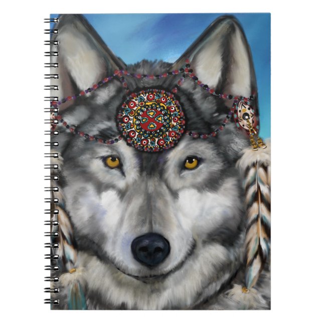 Caderno Espiral Cinza Wolf (Frente)