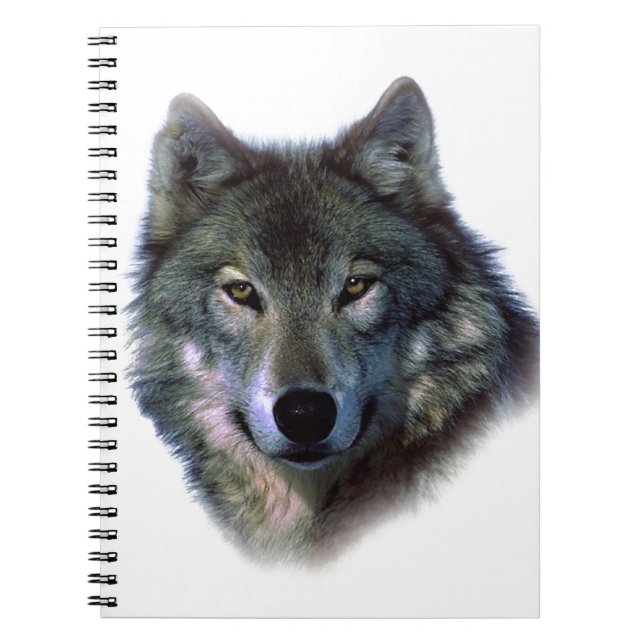 Caderno Espiral Cinza Wolf Eyes (Frente)