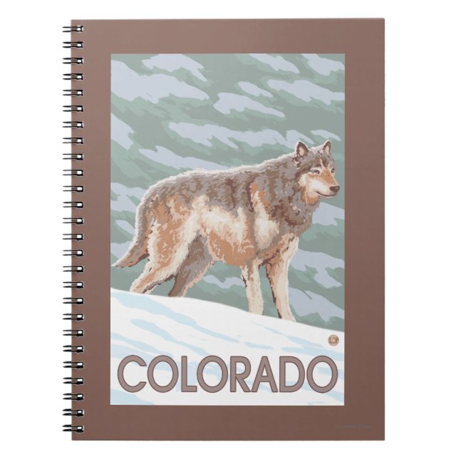 Caderno Espiral Cinza Wolf WaitColorado (Frente)