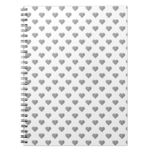 Caderno Espiral Cinzas Concretas Simétricas em Branco