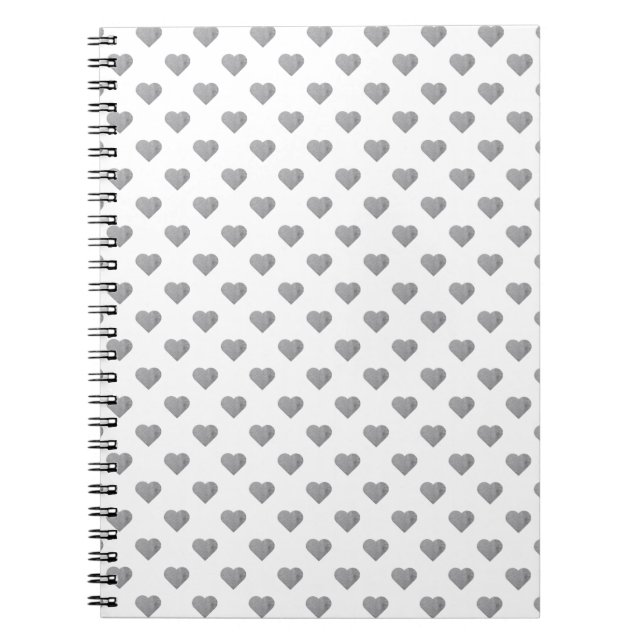 Caderno Espiral Cinzas Concretas Simétricas em Branco (Frente)