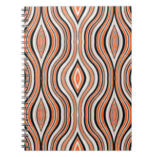 Caderno Espiral Cinzas de luz descontínua decorativa, pretas e an