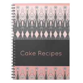 CADERNO ESPIRAL CINZAS E ROSAS CLARO