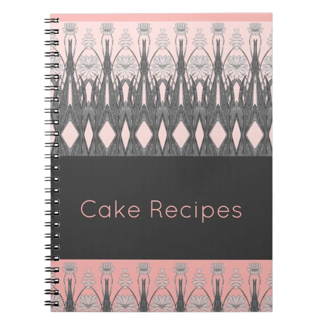 CADERNO ESPIRAL CINZAS E ROSAS CLARO (Frente)