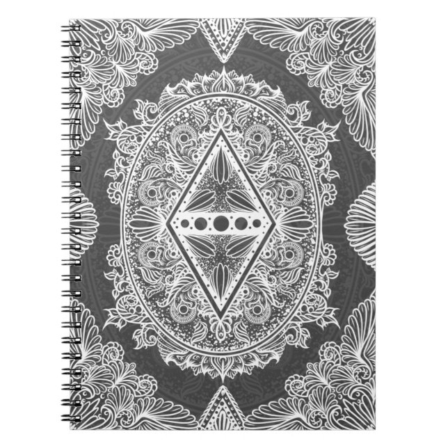 Caderno Espiral Cinzas, idade de despertar, boêmia, nova idade (Frente)