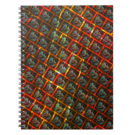 Caderno Espiral Cinzas "olhares enquadrados", esmaltes, quadrados 
