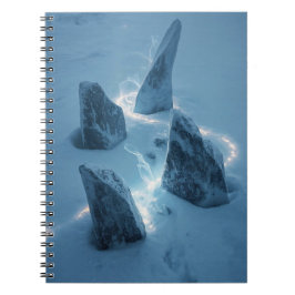 Caderno Espiral Circle of Light in the Snow