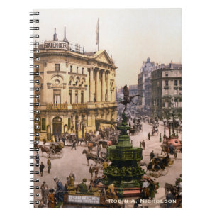 Caderno Espiral Circo Londres Inglaterra de Piccadilly