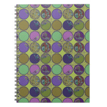 Círculo Abstrato Verde Roxo