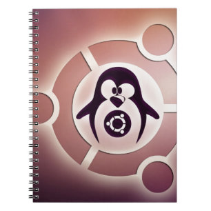 Caderno Espiral Círculo de Ubuntu Linux do logotipo dos amigos co