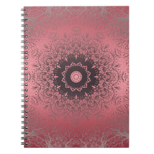 Caderno Espiral Círculo redondo abstrato mandala sem costura